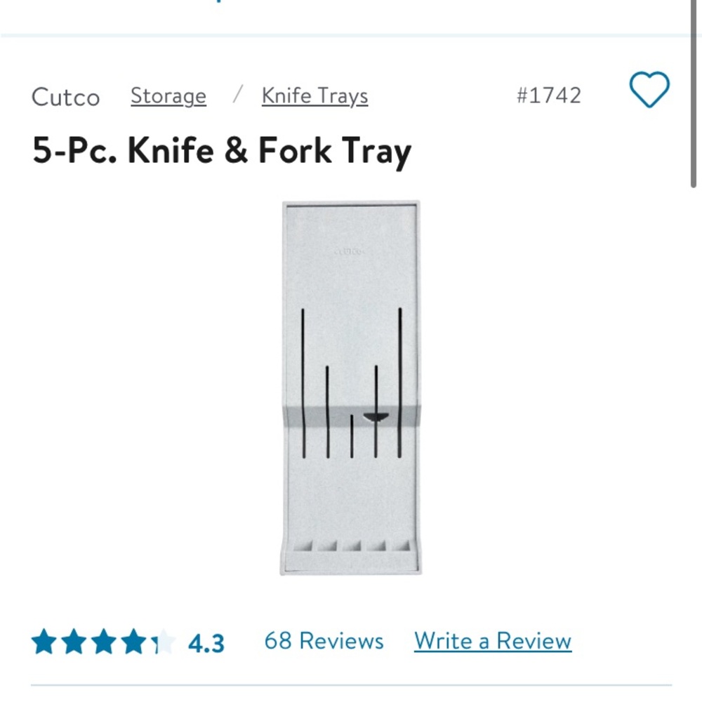 Brand new Cutco knife tray